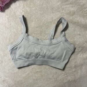 Women's Gray Ribbed Bralette